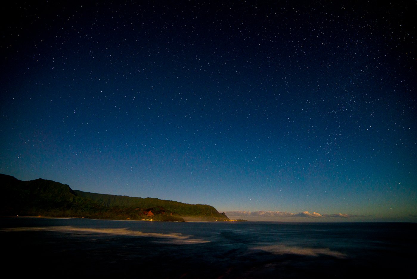 Hanalei Bay at Night
