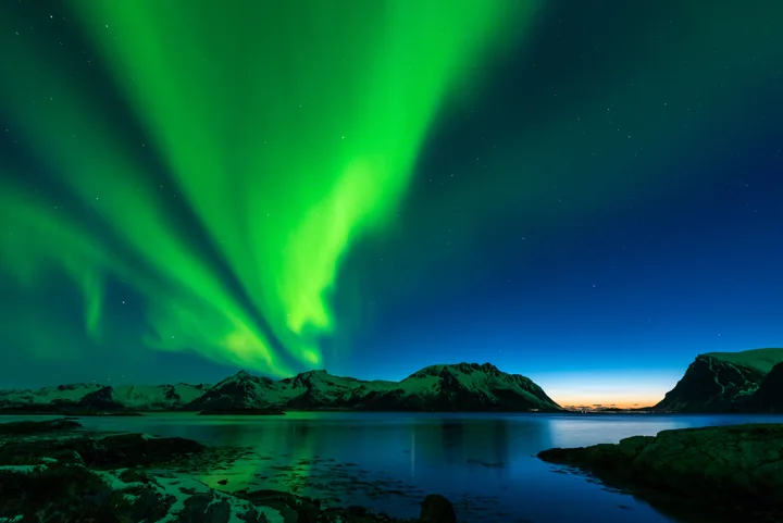 Northern Lights over Lyngvær — Lofoten, Norway
